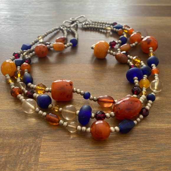 R.J. Graziano Multi-Strand Necklace with Colorful Beads - Picture 1 of 11